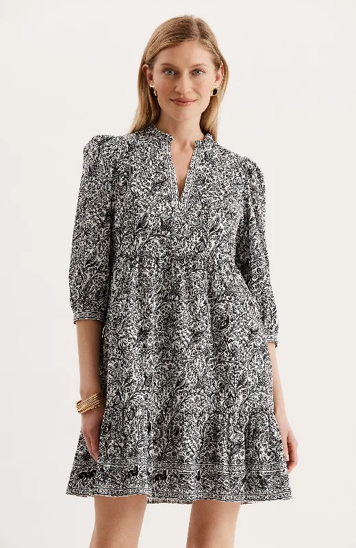 Karlie Cotton Tropical Dress - Tropical Tapestry Metallic unclassified dresses