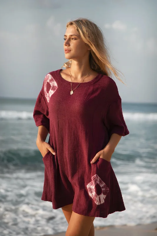 TREAD LIGHTLY MINI DRESS - MAUVE Boho unclassified dresses