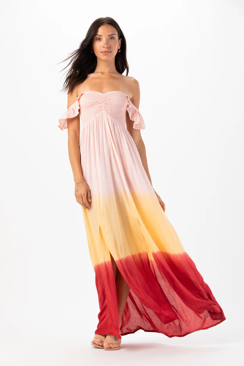 Tiare Hawaii Hollie Maxi Dress Sunrise Ombre Festival unclassified dresses
