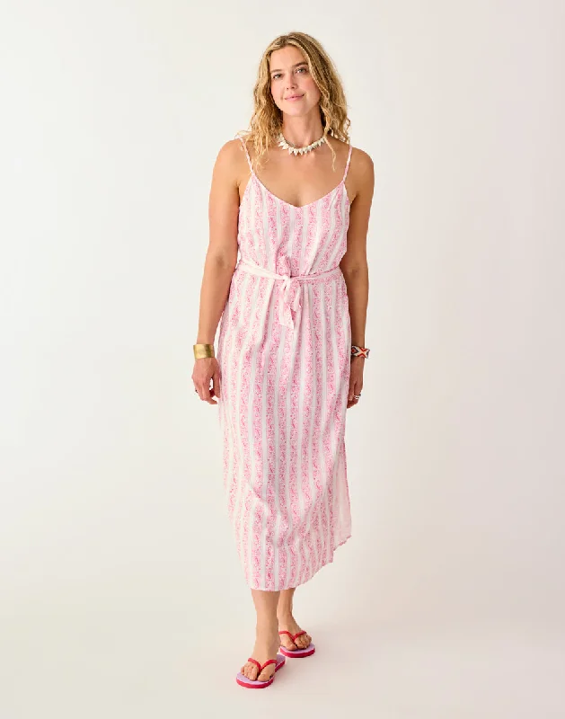 Macy Dress: Pink Paisley Mesh unclassified dresses
