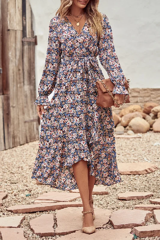 Big Floral Blue White