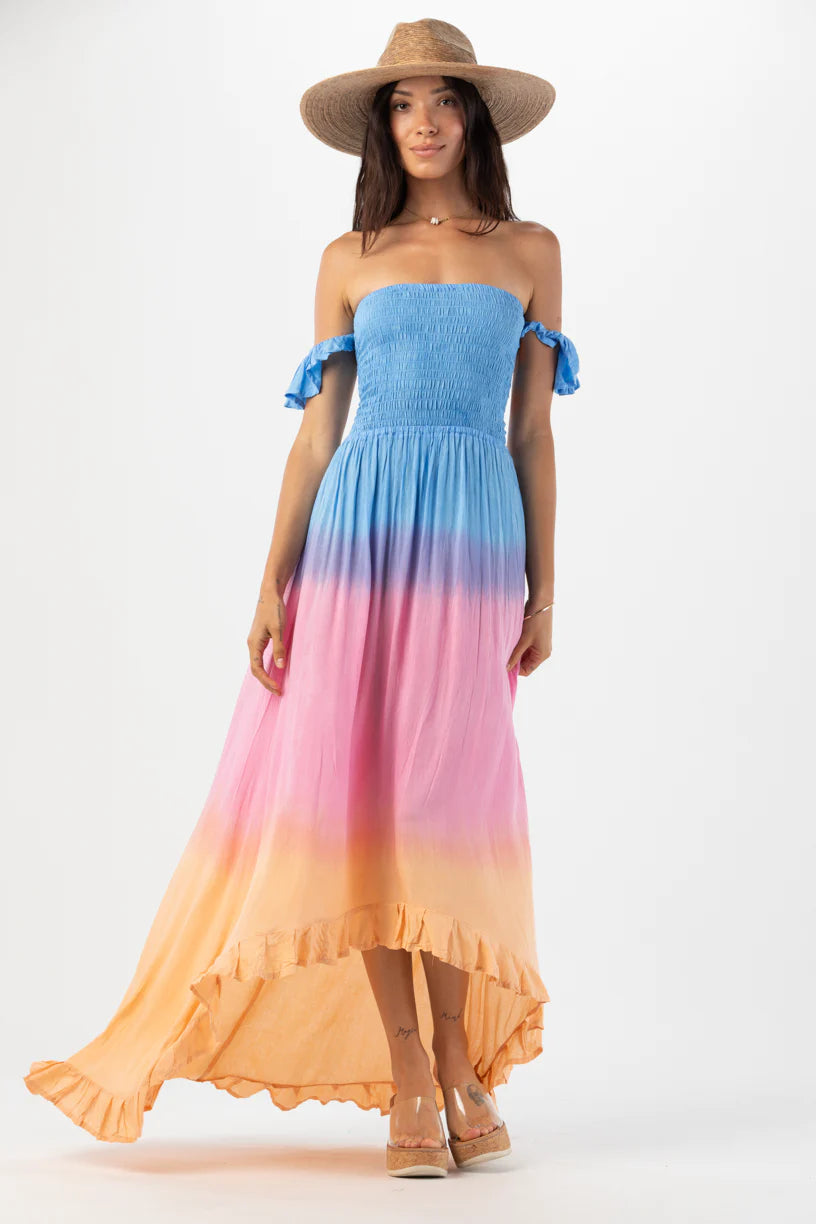Tiare Hawaii Lover Maxi Dress Sky Pink Hombre Designer unclassified dresses