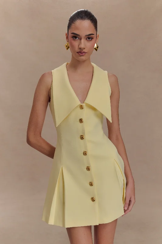 Oli Sleeveless Mini Dress - Lemon Plus size unclassified dresses