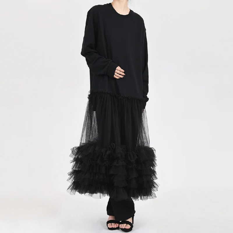Designed Net Black Long Dresses Holiday unclassified dresses