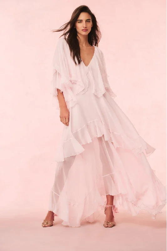 Collia Silk Maxi Dress - PALE PINK Y2K unclassified dresses
