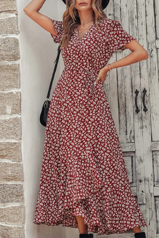 WIne Red Floral