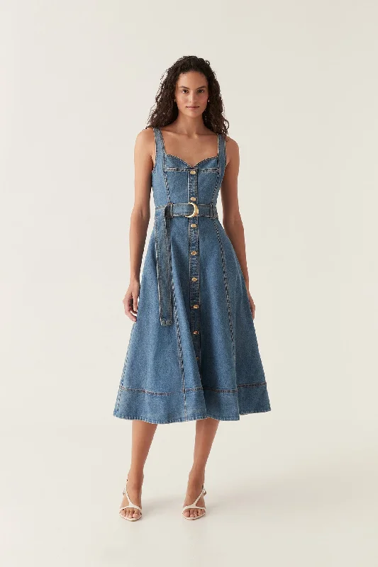 Clay Denim Midi Dress Discounted unclassified dresses