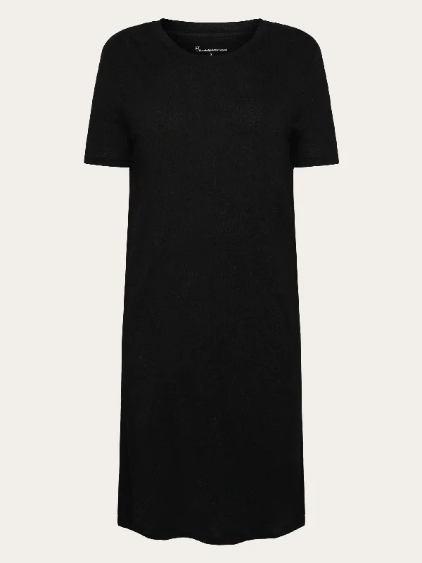 Organic Linen T-Shirt Dress GOTS/Vegan - Black Jet Festival unclassified dresses