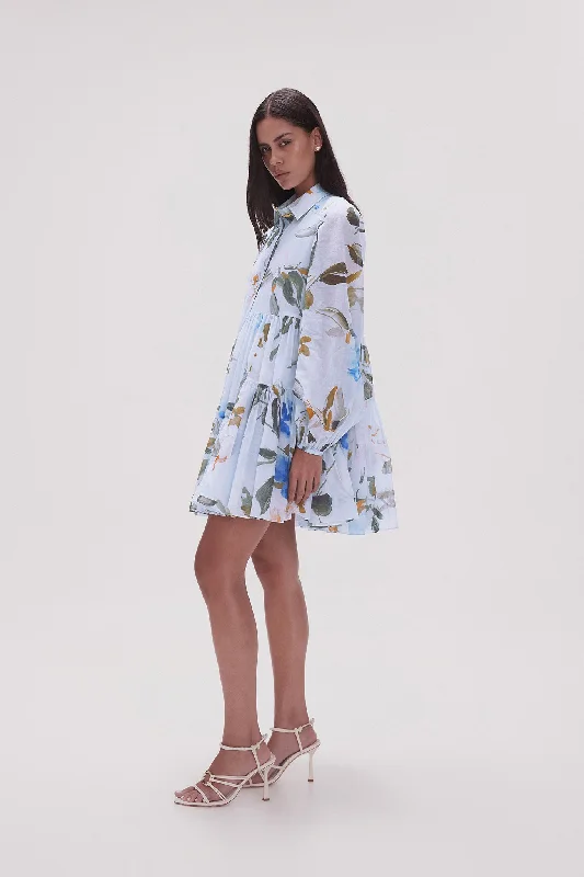 Georgia Smock Mini Dress Metallic unclassified dresses