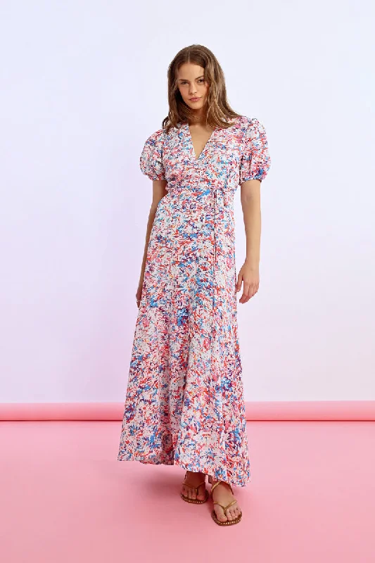 Long Printed Wrap Dress Minimalist unclassified dresses