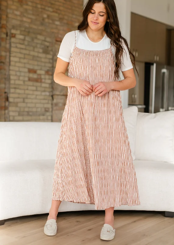 Sleeveless Striped Flowy Maxi Dress Tulle unclassified dresses