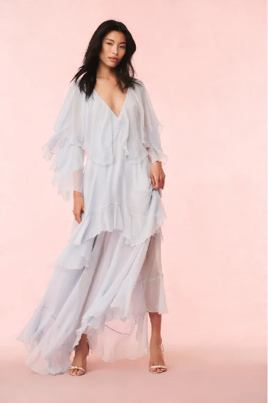 Collia Silk Chiffon Maxi Dress Ruched unclassified dresses