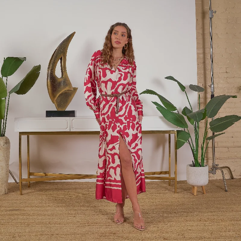 Printed Satin Maxi Dress Budget-friendly unclassified dresses