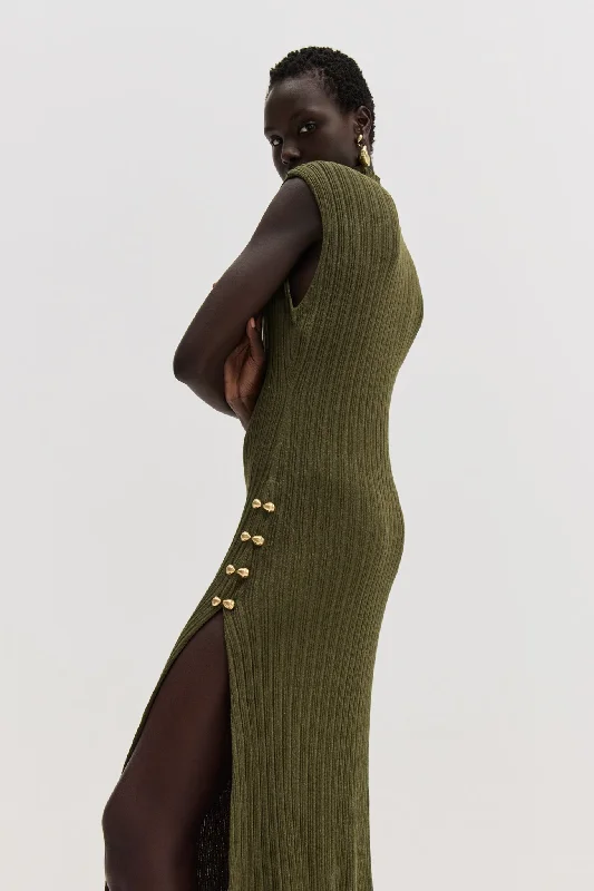 Leandra Knit Midi Dress Velvet unclassified dresses
