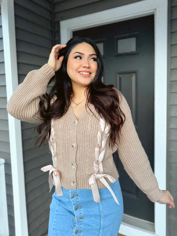 Cable Bow Cardigan Flowy unclassified dresses
