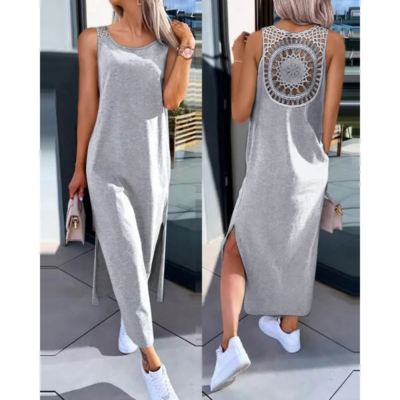 Fashion Sleeveless Long Dresses Lounge unclassified dresses