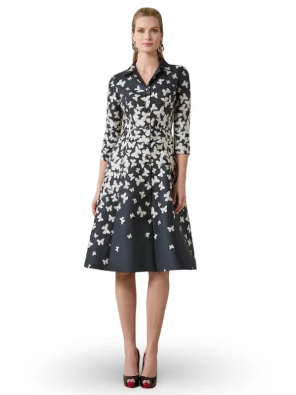 Teri Jon Silver Collar Dress Beaded unclassified dresses