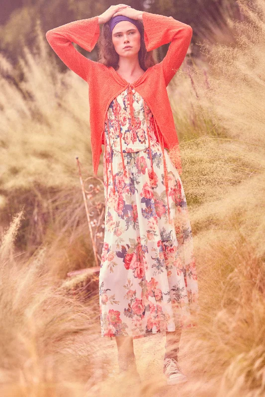 Blooming Valley Floral Mesh Smocked Maxi Dress Plus size unclassified dresses