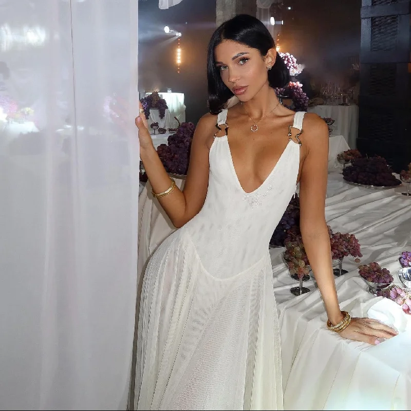 Tea Party Mesh Maxi Dress Spring unclassified dresses