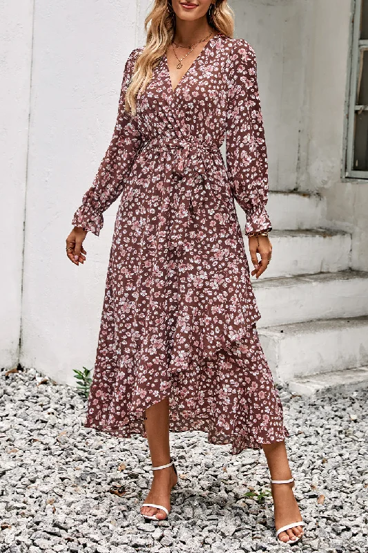 Big Floral Wine Red