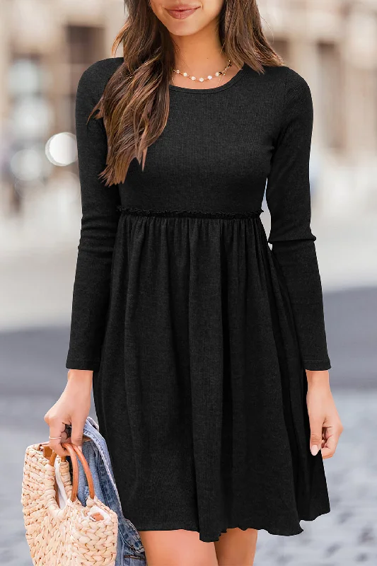 Cute Tunic Cotton Swing Sweatshirt Mini Dress Mesh unclassified dresses