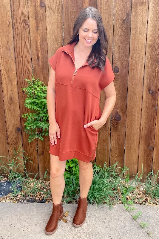 Seal the Deal Chestnut Dress Casual chic unclassified dresses