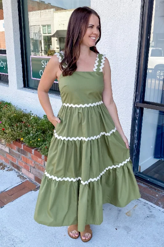 Autumn Leaf Fern Midi Dress Beaded unclassified dresses